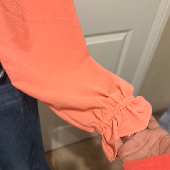 Altar'd State Orange Bustier Tie Front Crop Top - Picture 3 of 8